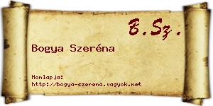 Bogya Szeréna névjegykártya